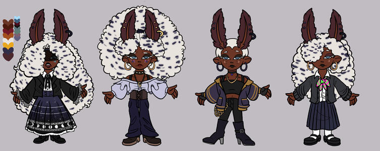 Character clothing ref sheet (Steph)