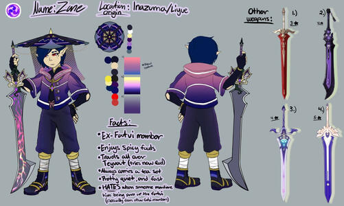 Genshin Impact Reference Sheet Ver. (Zane)